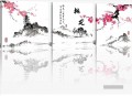 Pflaumenblüten im Farbstil China Themen